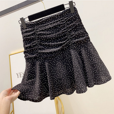 Magas derekú pöttyös szoknya többféle színben