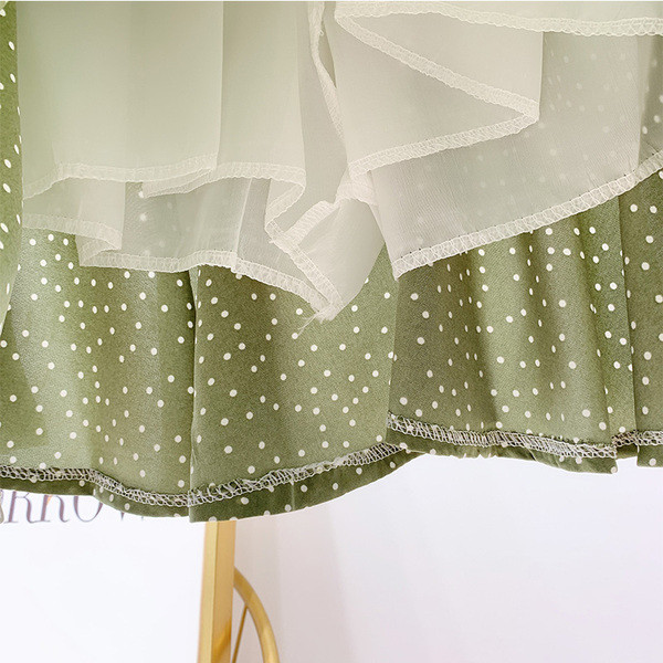 Magas derekú pöttyös szoknya többféle színben