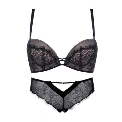 Lenjerie din două piese în alb și negru