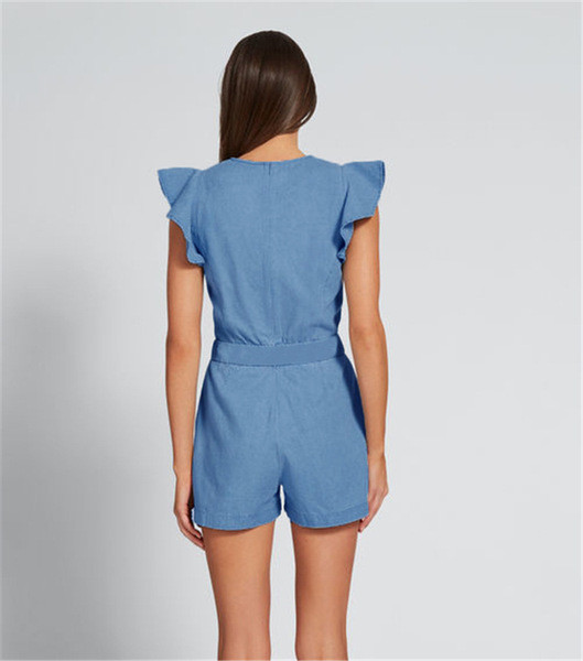 Μοντέρνες γυναικείες φόρμες με τσέπες σε μπλε χρώμα