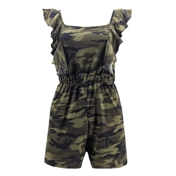 Καλοκαιρινές  γυναικείες φόρμες με καμουφλάζ μοτίβα σε πράσινο χρώμα