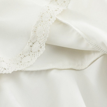 Rochie elegantă de damă, cu decolteu în V, în alb-negru