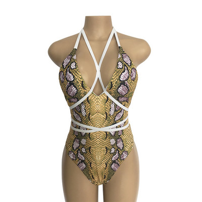 Γυναικείο ολόσωμο μαγιό με δεσμούς σε διάφορα χρώματα