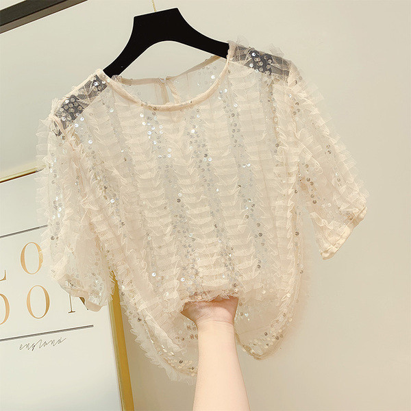 Bluza de dama cu paiete in doua culori