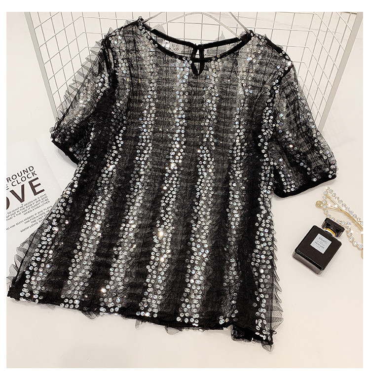 Bluza de dama cu paiete in doua culori