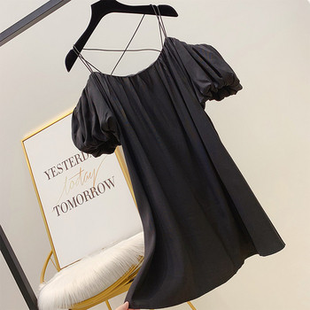 Női ruha csupasz vállval, fehér és fekete színben