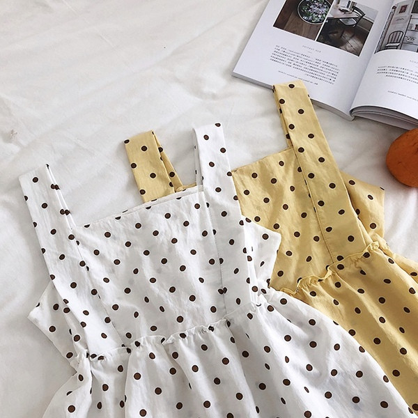 Modern női pöttyös felső, széles pántokkal, négy színben