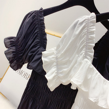 Női nyári ruha fehér és fekete színben