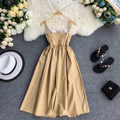 Modern női ruha cipzárral bézs és fekete színben