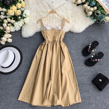 Modern női ruha cipzárral bézs és fekete színben