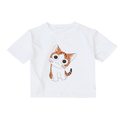 Gyerek póló lányoknak - fehér színben, különféle felvitelekkel