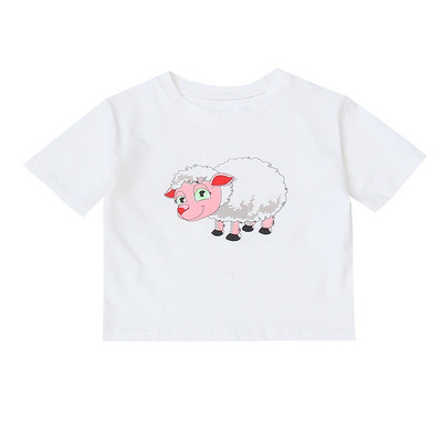 Gyerek póló lányoknak - fehér színben, különféle felvitelekkel