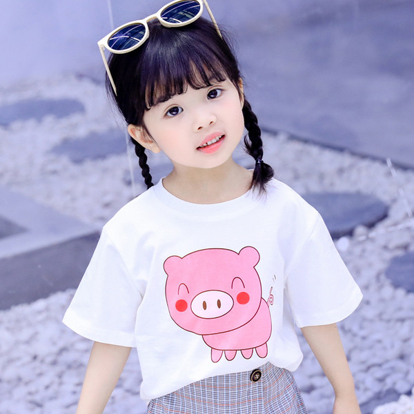 Gyerek póló lányoknak - fehér színben, különféle felvitelekkel