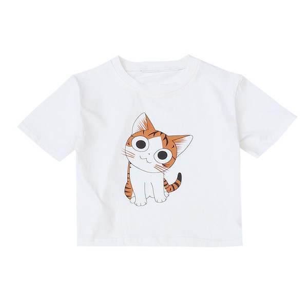 Gyerek póló lányoknak - fehér színben, különféle felvitelekkel