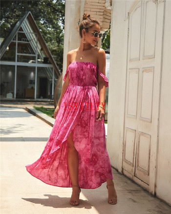 Rochie de plaja dama cu umerii goi in trei culori