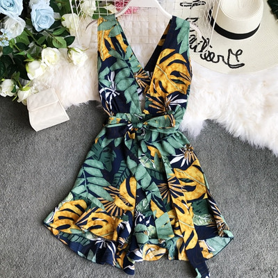 Salopeta de dama eleganta cu model floral in mai multe culori