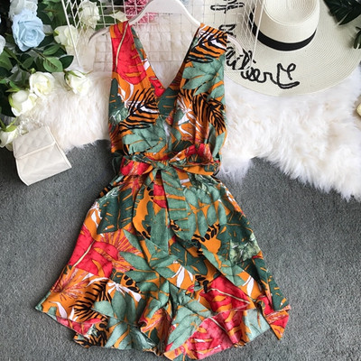 Salopeta de dama eleganta cu model floral in mai multe culori