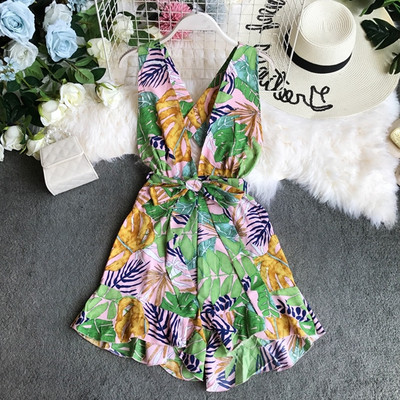 Salopeta de dama eleganta cu model floral in mai multe culori