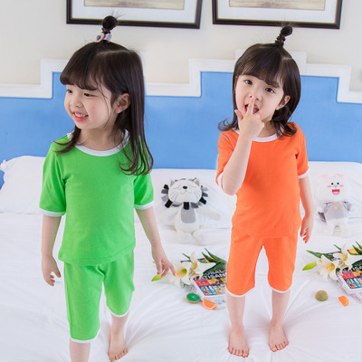 Детска пижама за момичета-в три цвята от две части