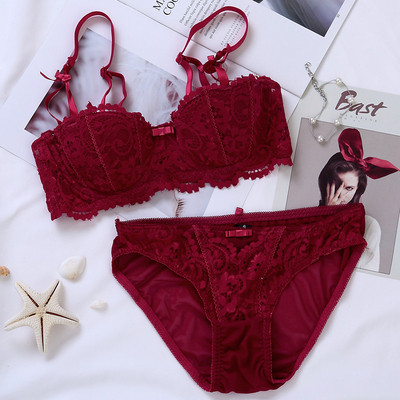 Női csipke intim szett három színben két részben