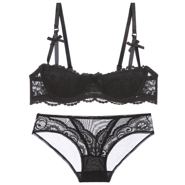 Női csipke intim szett három színben két részben