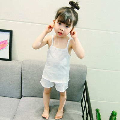 Gyermek pizsama lányoknak két részes fehér és rózsaszín színben