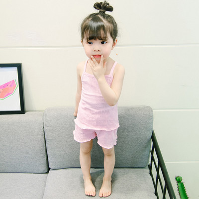 Gyermek pizsama lányoknak két részes fehér és rózsaszín színben