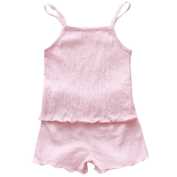 Gyermek pizsama lányoknak két részes fehér és rózsaszín színben