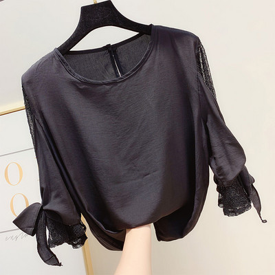 Bluza de dama cu maneci din dantela in mai multe culori