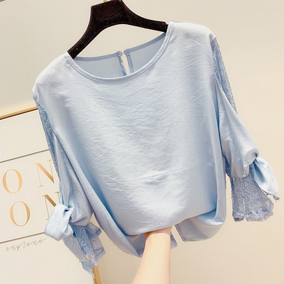 Bluza de dama cu maneci din dantela in mai multe culori