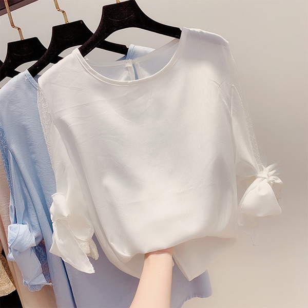 Bluza de dama cu maneci din dantela in mai multe culori