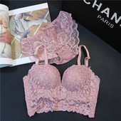 Női csipke fehérnemű két részben négy színben