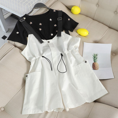 Ежедневни дамски къси панталони с тиранти в няколко цвята 