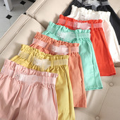 Pantaloni scurti casual dama cu talie inalta in mai multe culori