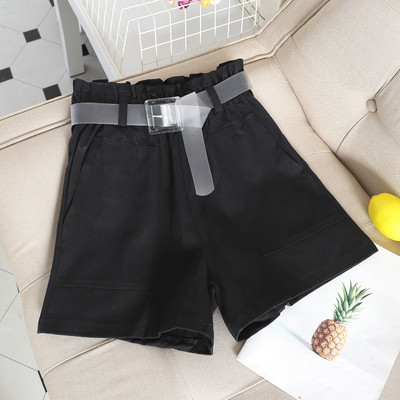 Pantaloni scurti casual dama cu talie inalta in mai multe culori