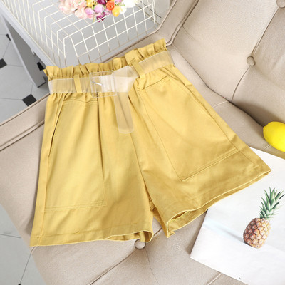 Pantaloni scurti casual dama cu talie inalta in mai multe culori