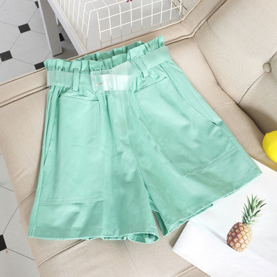 Pantaloni scurti casual dama cu talie inalta in mai multe culori