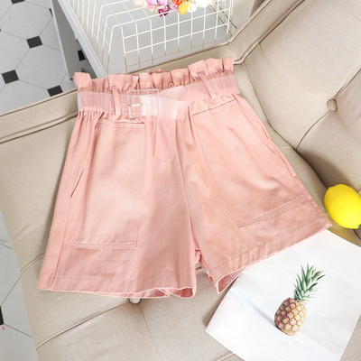 Pantaloni scurti casual dama cu talie inalta in mai multe culori