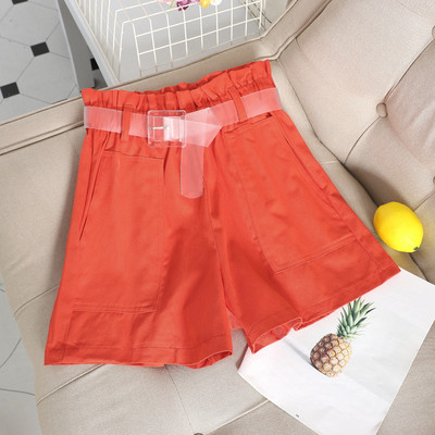 Pantaloni scurti casual dama cu talie inalta in mai multe culori