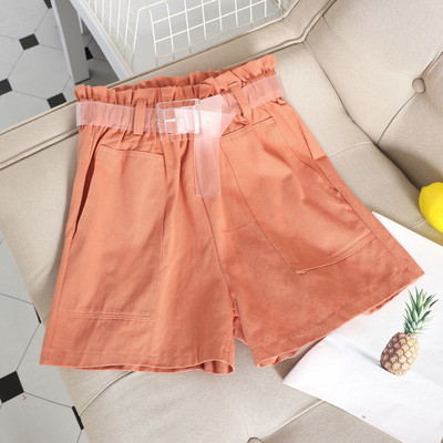 Pantaloni scurti casual dama cu talie inalta in mai multe culori