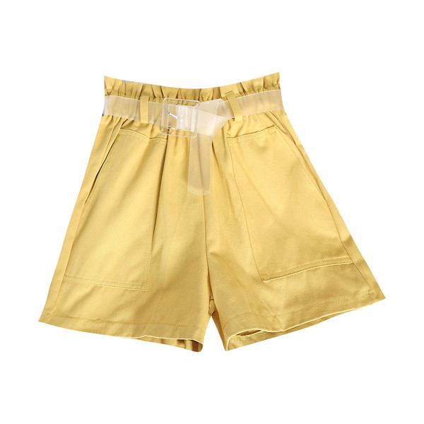 Pantaloni scurti casual dama cu talie inalta in mai multe culori