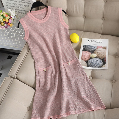 Rochie casual de dama cu decolteu O si buzunare in mai multe culori