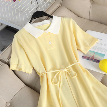 Alkalmi női ruha rövid ujjú széles modell két színben