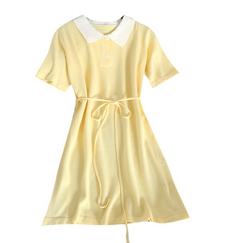 Alkalmi női ruha rövid ujjú széles modell két színben