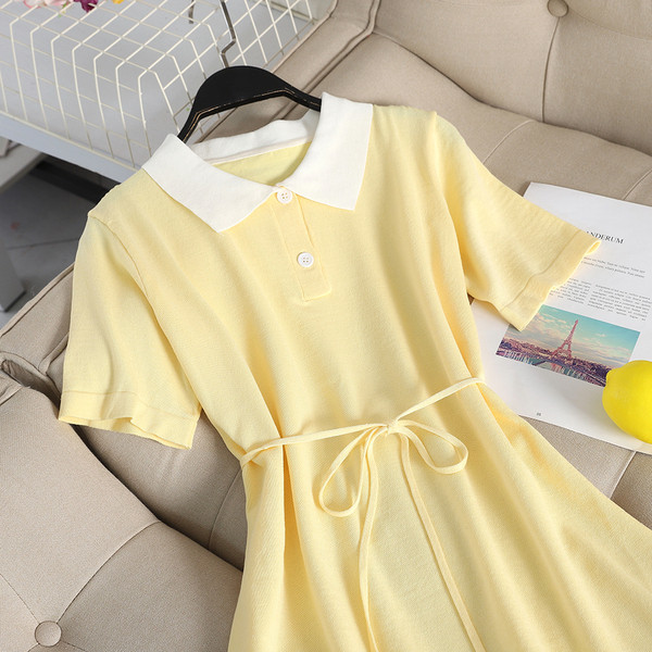 Alkalmi női ruha rövid ujjú széles modell két színben