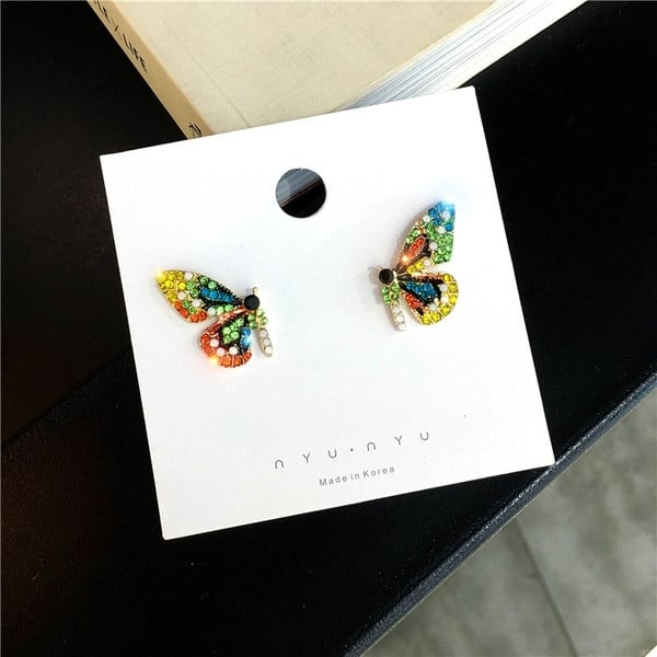 Stílusos női fülbevaló - két színben kövekkel