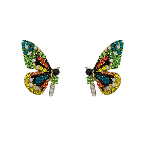 Stílusos női fülbevaló - két színben kövekkel