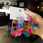 Kör alakú női színes fülbevaló