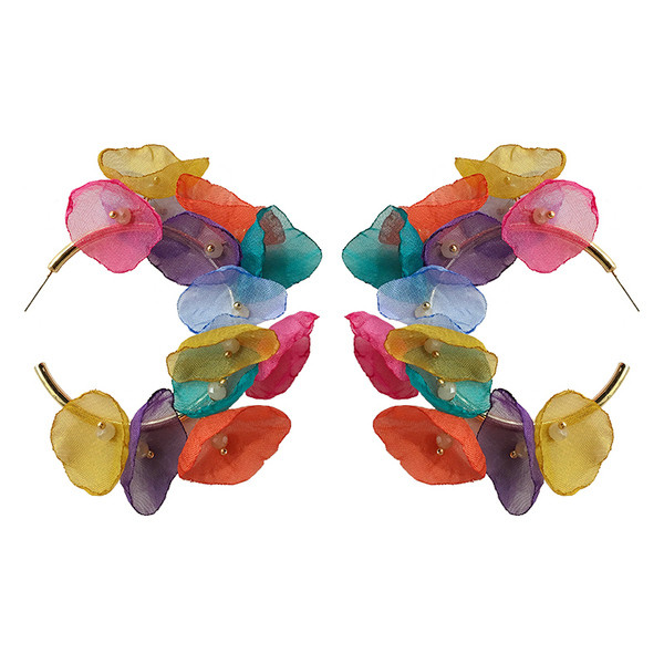 Kör alakú női színes fülbevaló