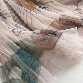 Hosszú redőzött szoknya három színben és mintában